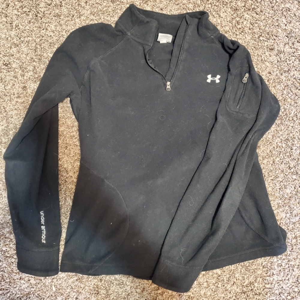 Under Armour, black, size medium, jacket 1/2 zip